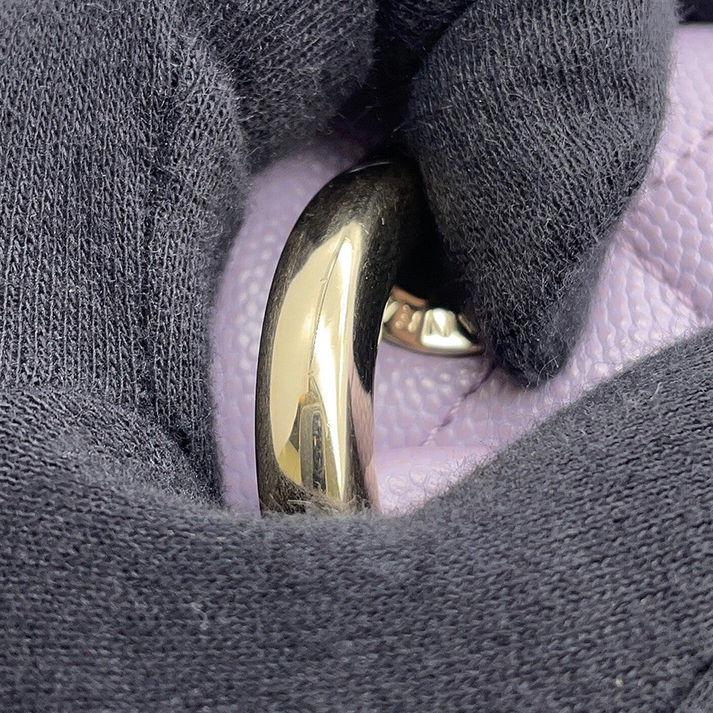 CHANEL Matelasse Chain Shoulder Bag PurpleAS4789 Caviar Leather