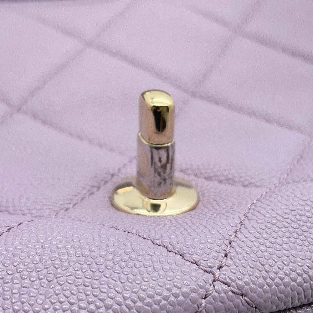CHANEL Matelasse Chain Shoulder Bag PurpleAS4789 Caviar Leather