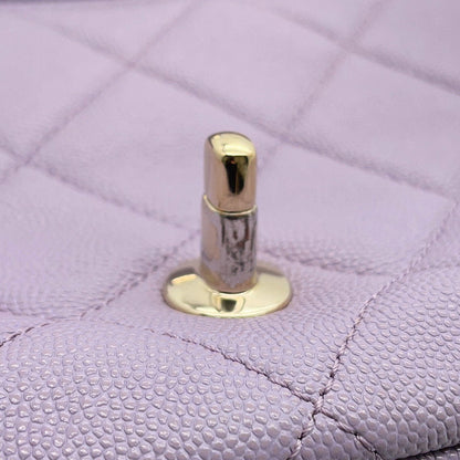 CHANEL Matelasse Chain Shoulder Bag PurpleAS4789 Caviar Leather