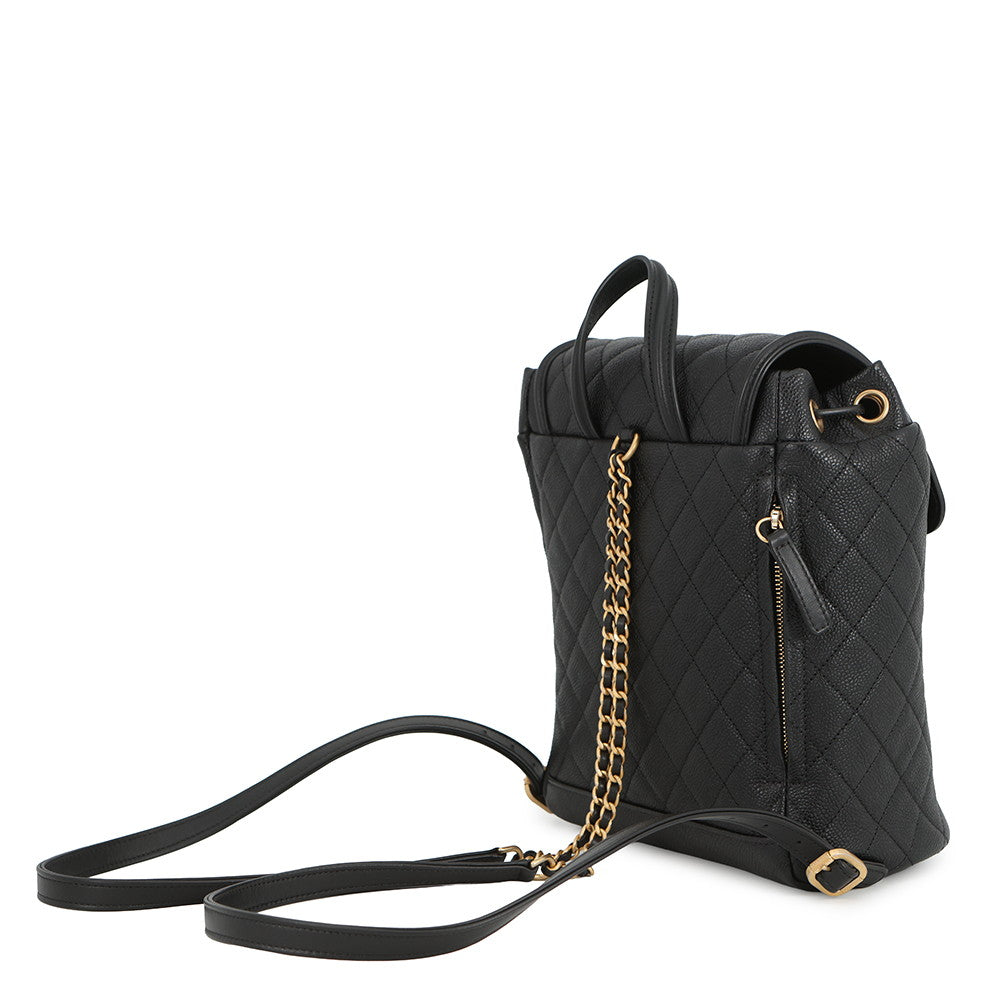 CHANEL Filigree Backpack BlackA57090 Caviar Leather