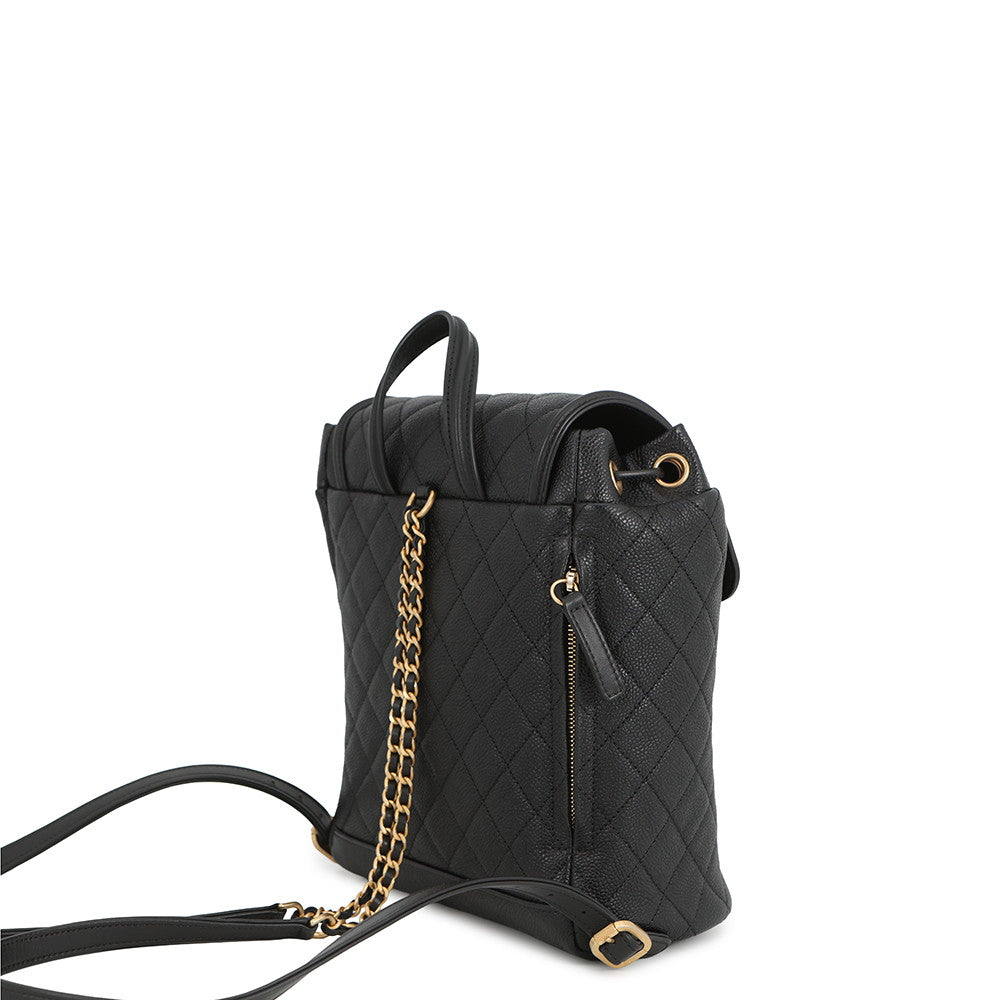 CHANEL Filigree Backpack BlackA57090 Caviar Leather