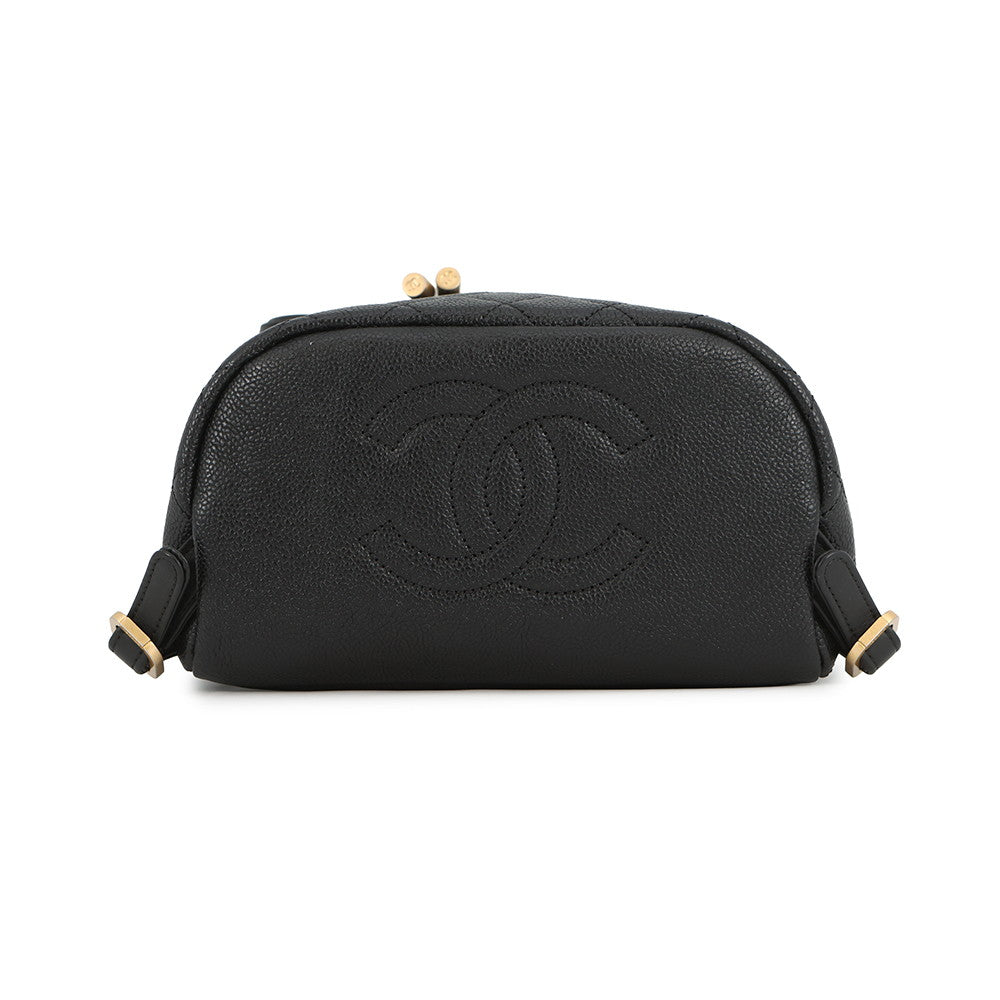 CHANEL Filigree Backpack BlackA57090 Caviar Leather