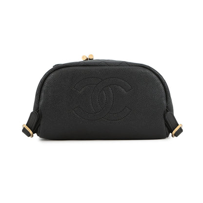 CHANEL Filigree Backpack BlackA57090 Caviar Leather