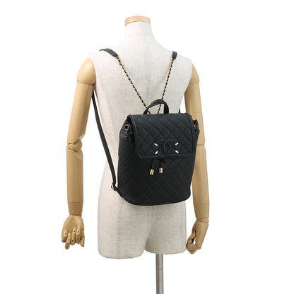 CHANEL Filigree Backpack BlackA57090 Caviar Leather