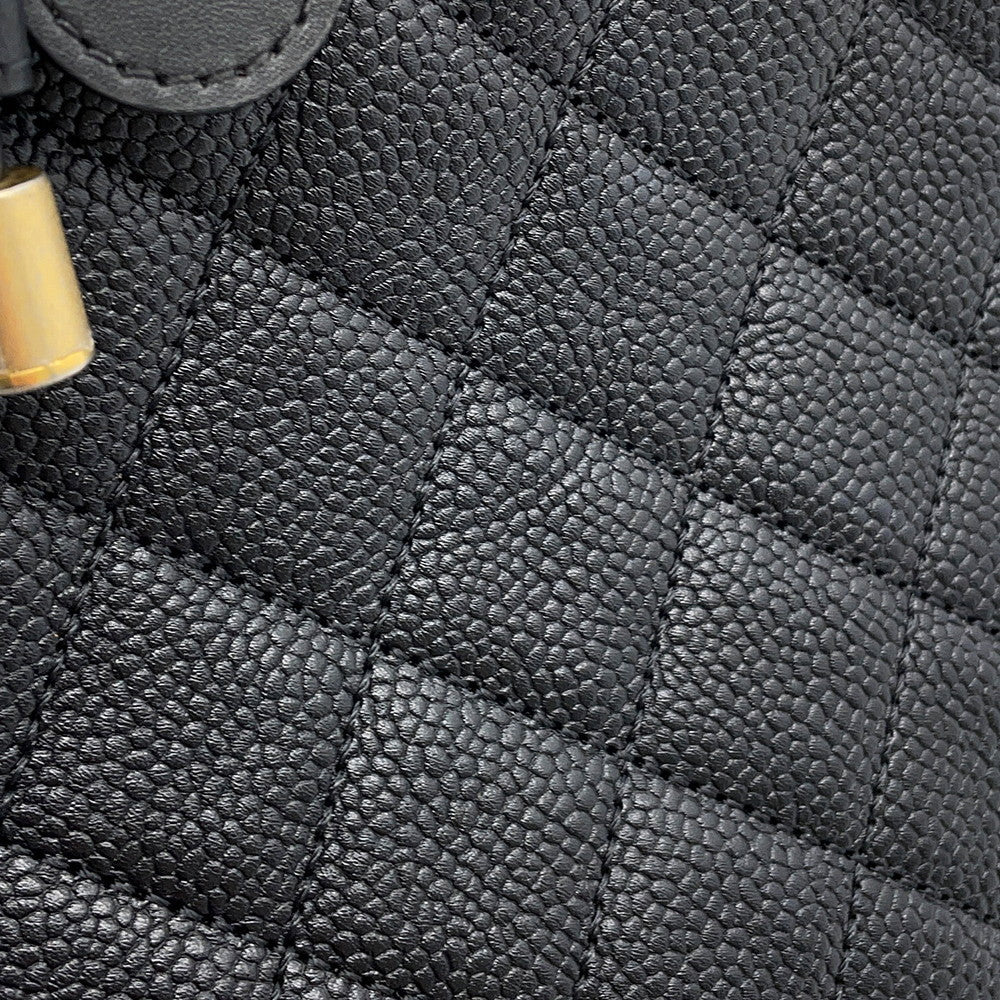 CHANEL Filigree Backpack BlackA57090 Caviar Leather