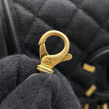 CHANEL Filigree Backpack BlackA57090 Caviar Leather