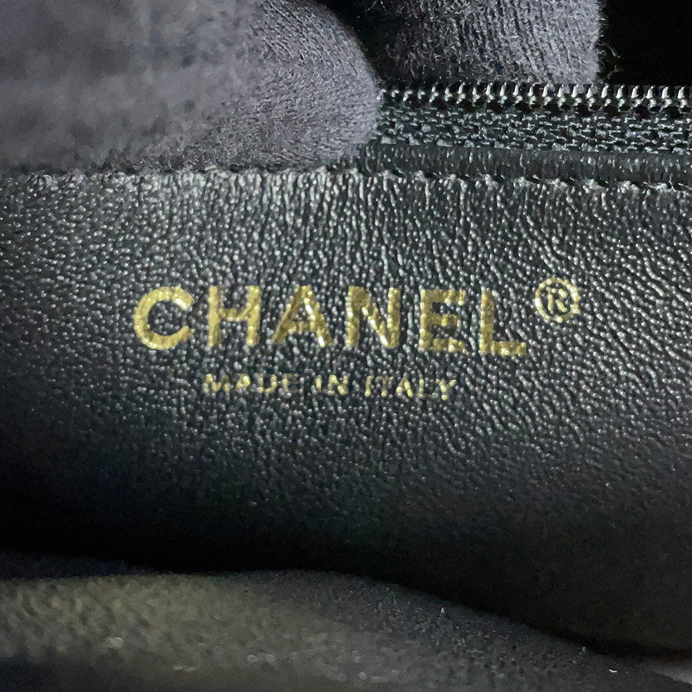CHANEL Filigree Backpack BlackA57090 Caviar Leather