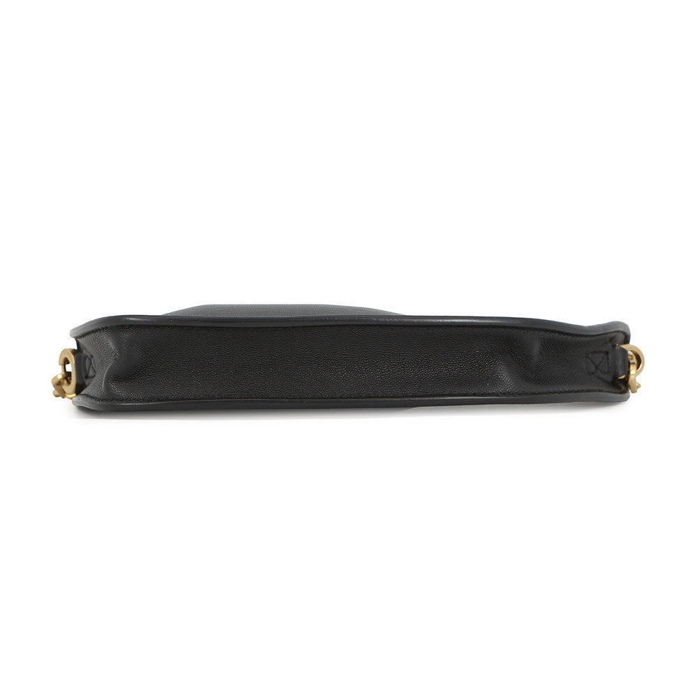 BURBERRY Shield ChainShoulder Bag Black8079856 Leather Size micro