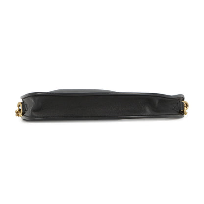 BURBERRY Shield ChainShoulder Bag Black8079856 Leather Size micro