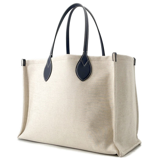 GUCCI Gucci Print Tote Bag Ivory/Navy772176 Canvas Leather