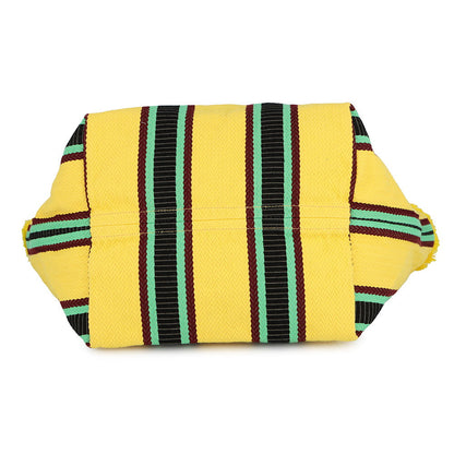 GUCCI Logo Tote Bag Yellow/Multicolor818771 Canvas Leather