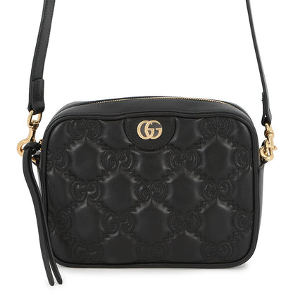 GUCCI GGMatelasse Shoulder Bag Black702234 Leather