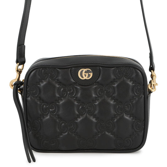 GUCCI GGMatelasse Shoulder Bag Black702234 Leather