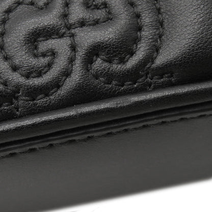 GUCCI GGMatelasse Shoulder Bag Black702234 Leather