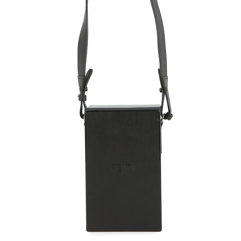 FENDI Box Shoulder Bag Black7VA519 Leather