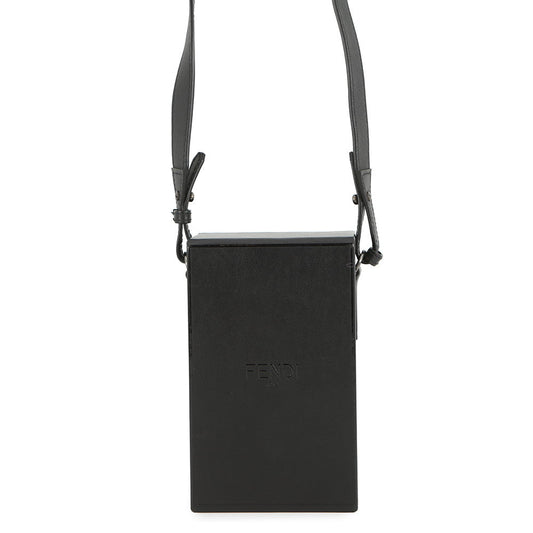 FENDI Box Shoulder Bag Black7VA519 Leather