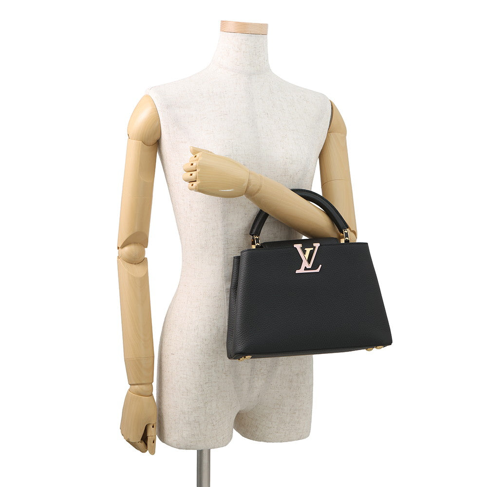 LOUIS VUITTON Capucines NoirM21641 Taurillon Leather Size BB