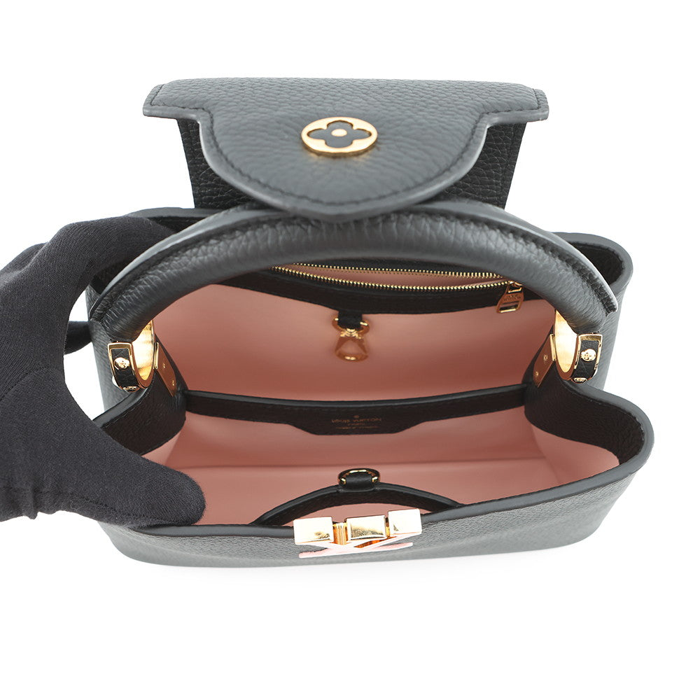 LOUIS VUITTON Capucines NoirM21641 Taurillon Leather Size BB