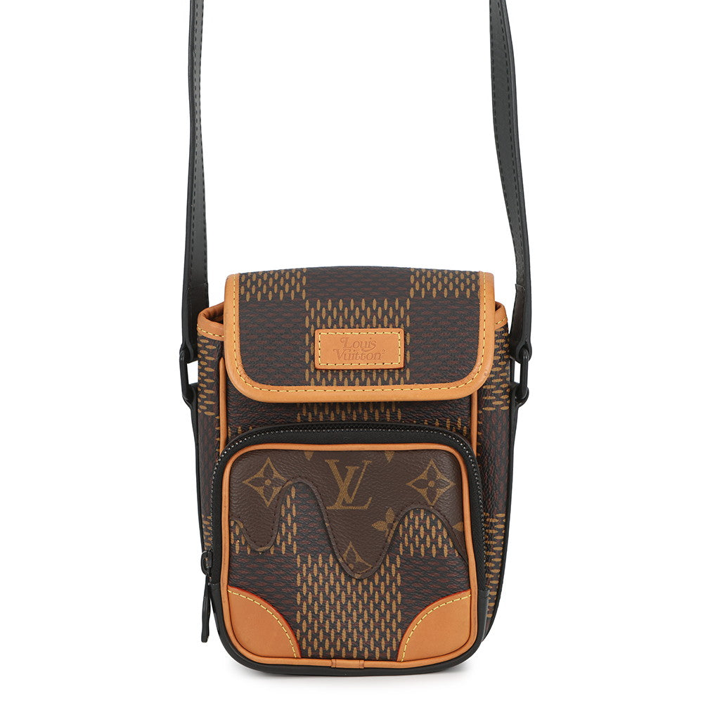 LOUIS VUITTON Amazon Messenger NoirN40357 Damier Ebene Canvas Giant Monogram