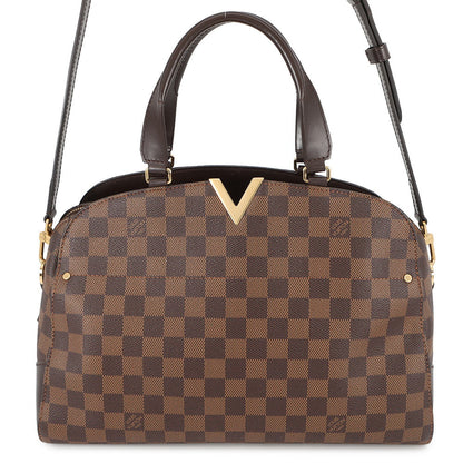LOUIS VUITTON Kensington Bowling Brown/BeigeN41505 Damier Ebene Canvas