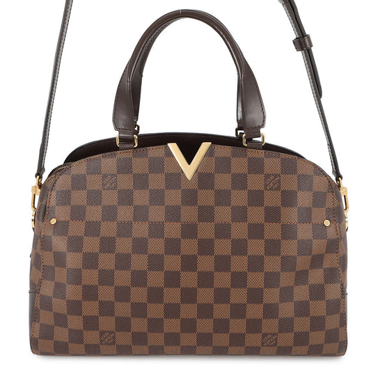 LOUIS VUITTON Kensington Bowling Brown/BeigeN41505 Damier Ebene Canvas