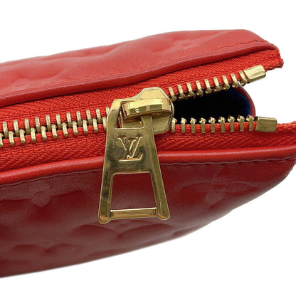 LOUIS VUITTON Coussin RougeM57792 Monogram・Pattern Lamb Leather Size PM