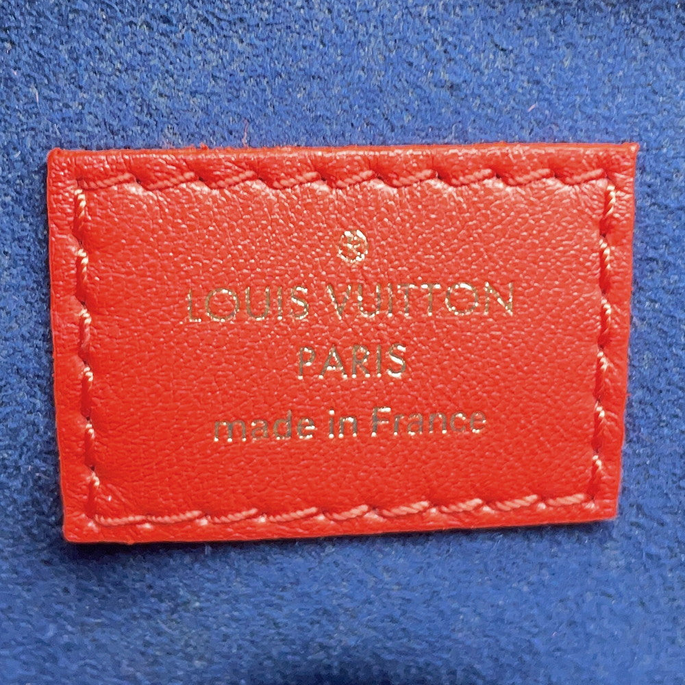 LOUIS VUITTON Coussin RougeM57792 Monogram・Pattern Lamb Leather Size PM