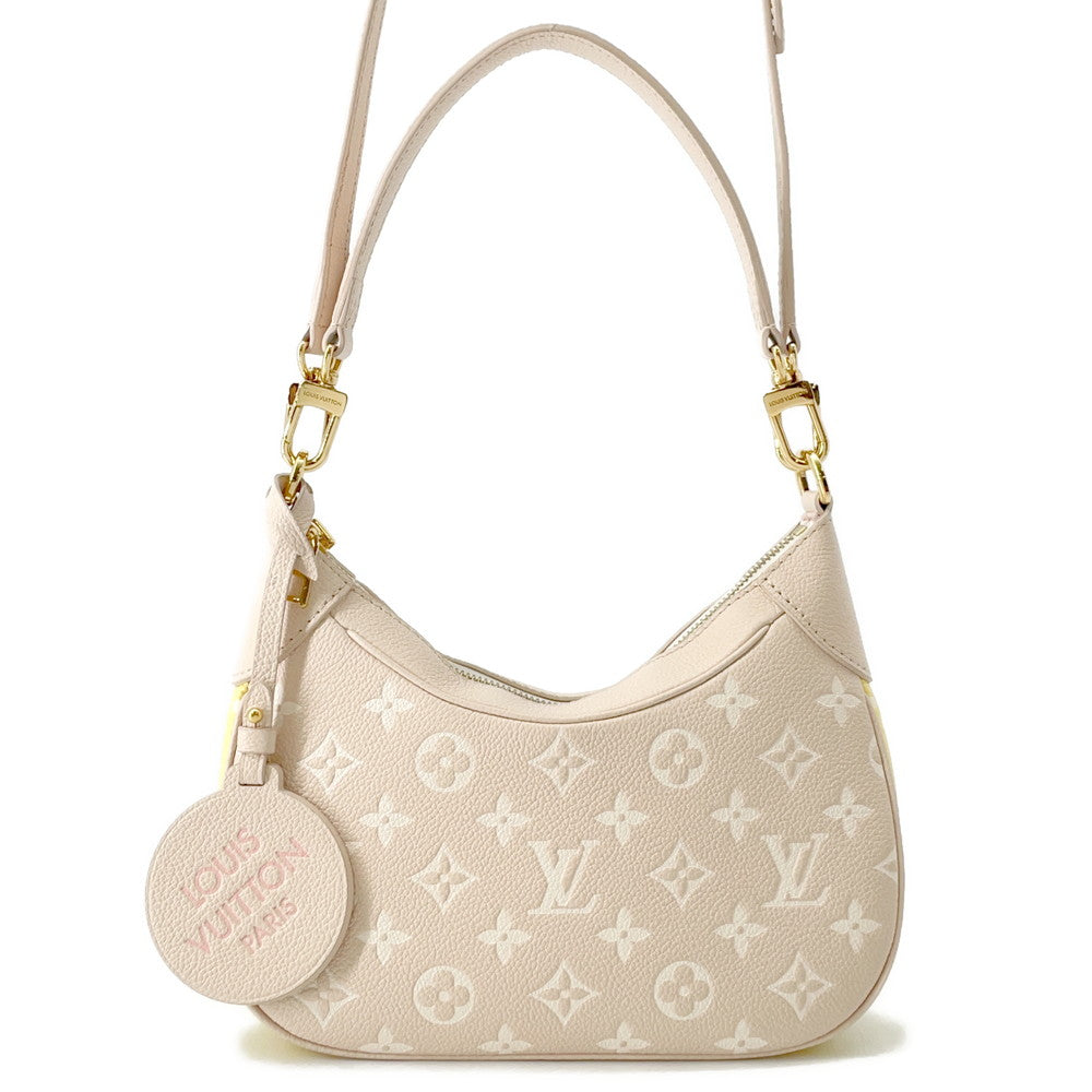 LOUIS VUITTON Bagatelle NM Beige/Pink/YellowM46113 Monogram Empreinte Leather