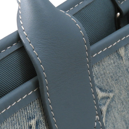 LOUIS VUITTON Weekend Tote NM BlueM22537 Monogram Washed Denim