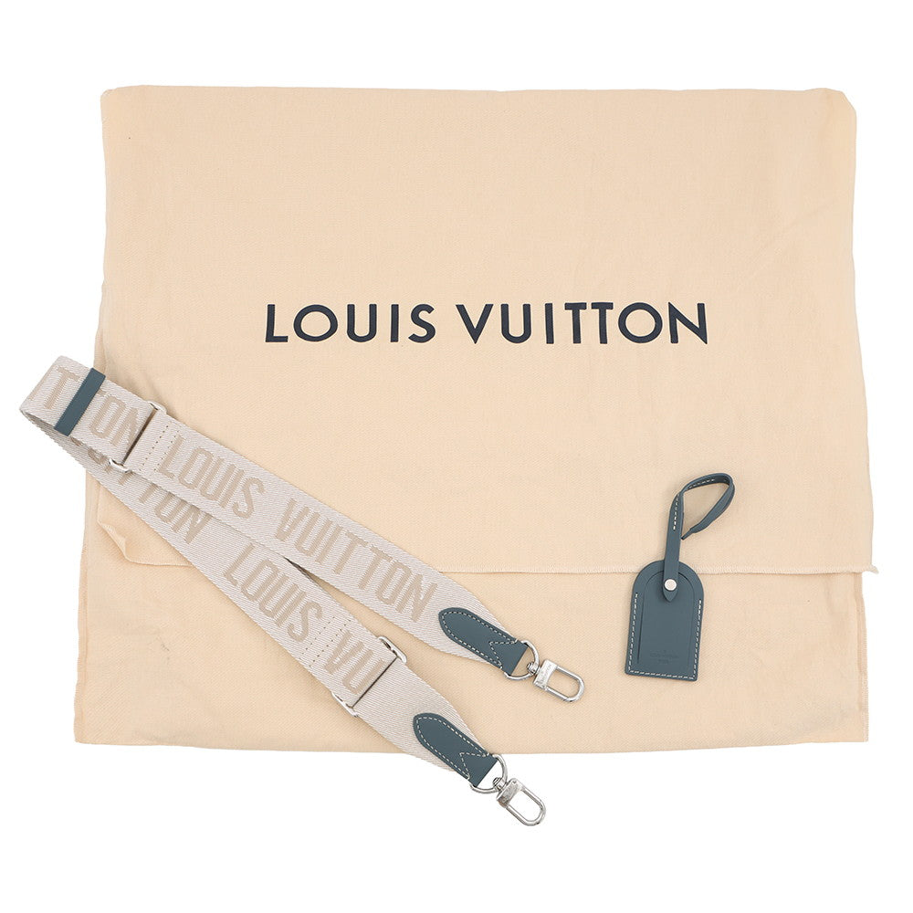 LOUIS VUITTON Weekend Tote NM BlueM22537 Monogram Washed Denim