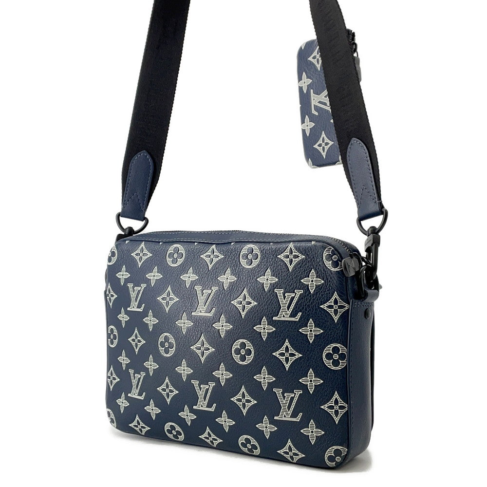 LOUIS VUITTON Trio Messenger NavyM24753 Monogram Shadow