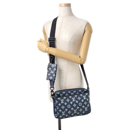 LOUIS VUITTON Trio Messenger NavyM24753 Monogram Shadow
