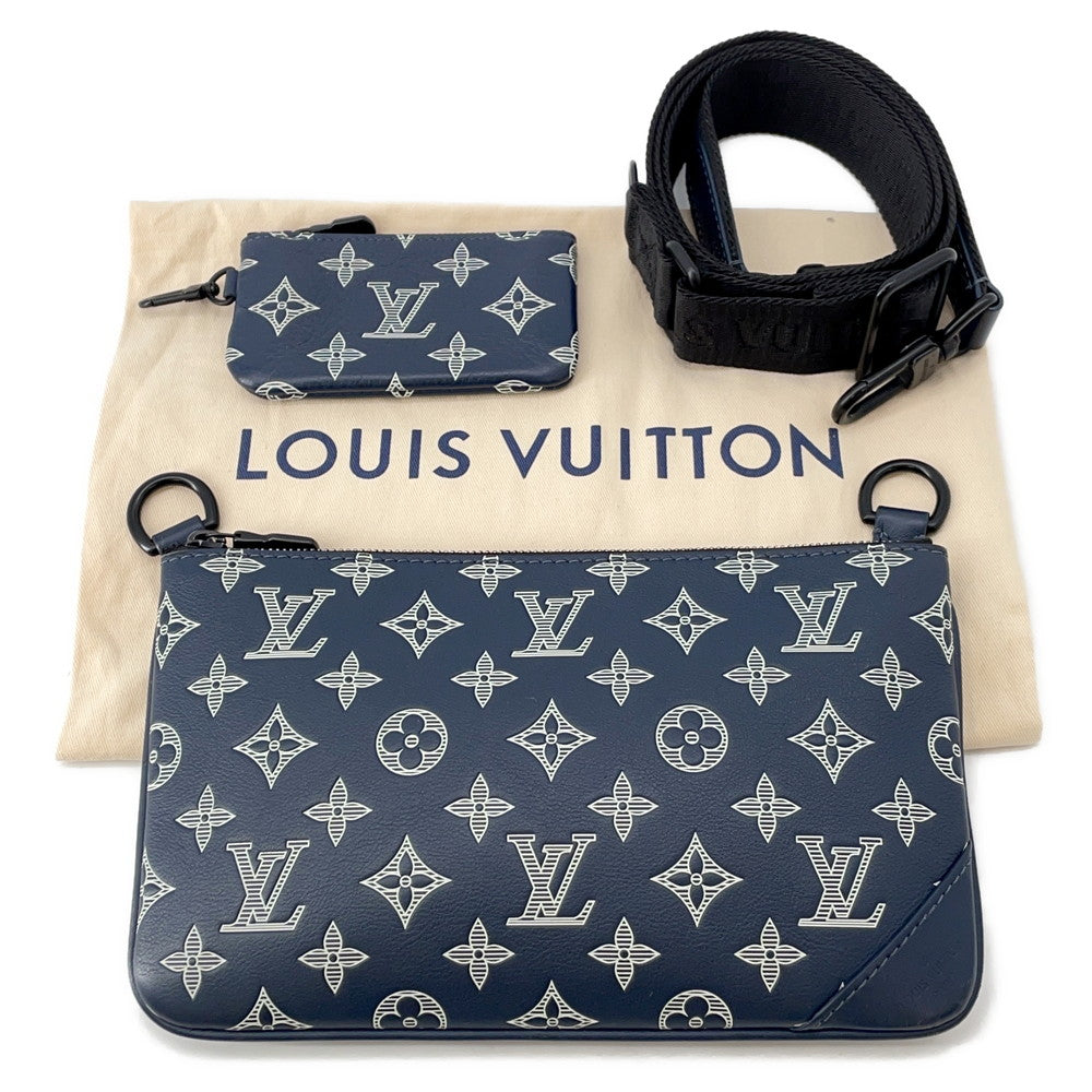 LOUIS VUITTON Trio Messenger NavyM24753 Monogram Shadow