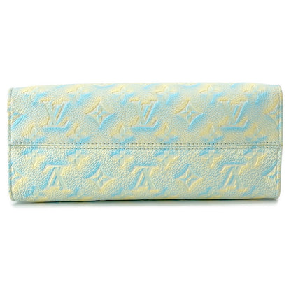 LOUIS VUITTON Onthego Summer Stardust Blue/YellowM46270 Monogram Empreinte Leather Size PM