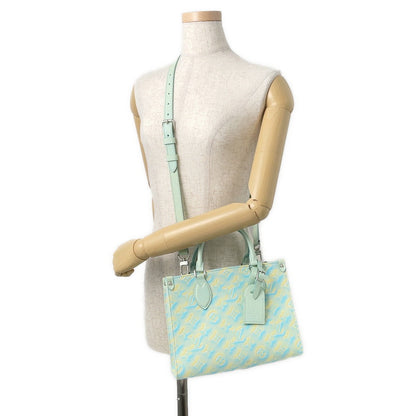 LOUIS VUITTON Onthego Summer Stardust Blue/YellowM46270 Monogram Empreinte Leather Size PM