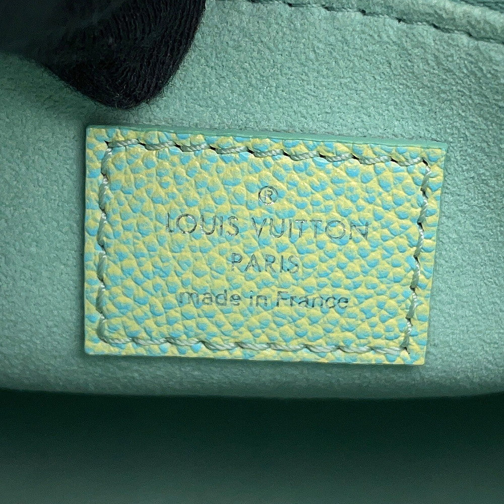 LOUIS VUITTON Onthego Summer Stardust Blue/YellowM46270 Monogram Empreinte Leather Size PM