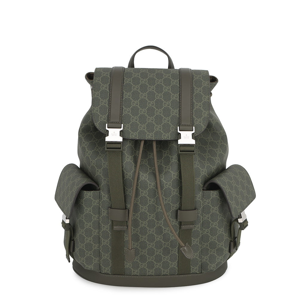 GUCCI GG Supreme Backpack Green792080 GG Supreme Size Large