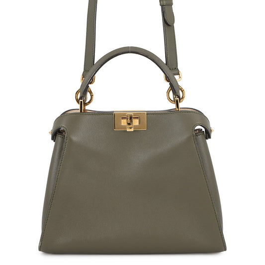FENDI Peekaboo Iconic Essentials Khaki/Beige8BN302 Leather