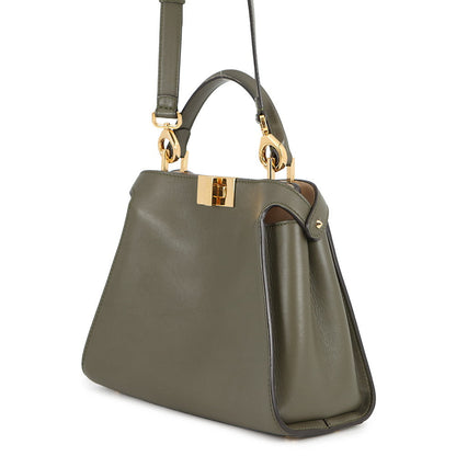 FENDI Peekaboo Iconic Essentials Khaki/Beige8BN302 Leather