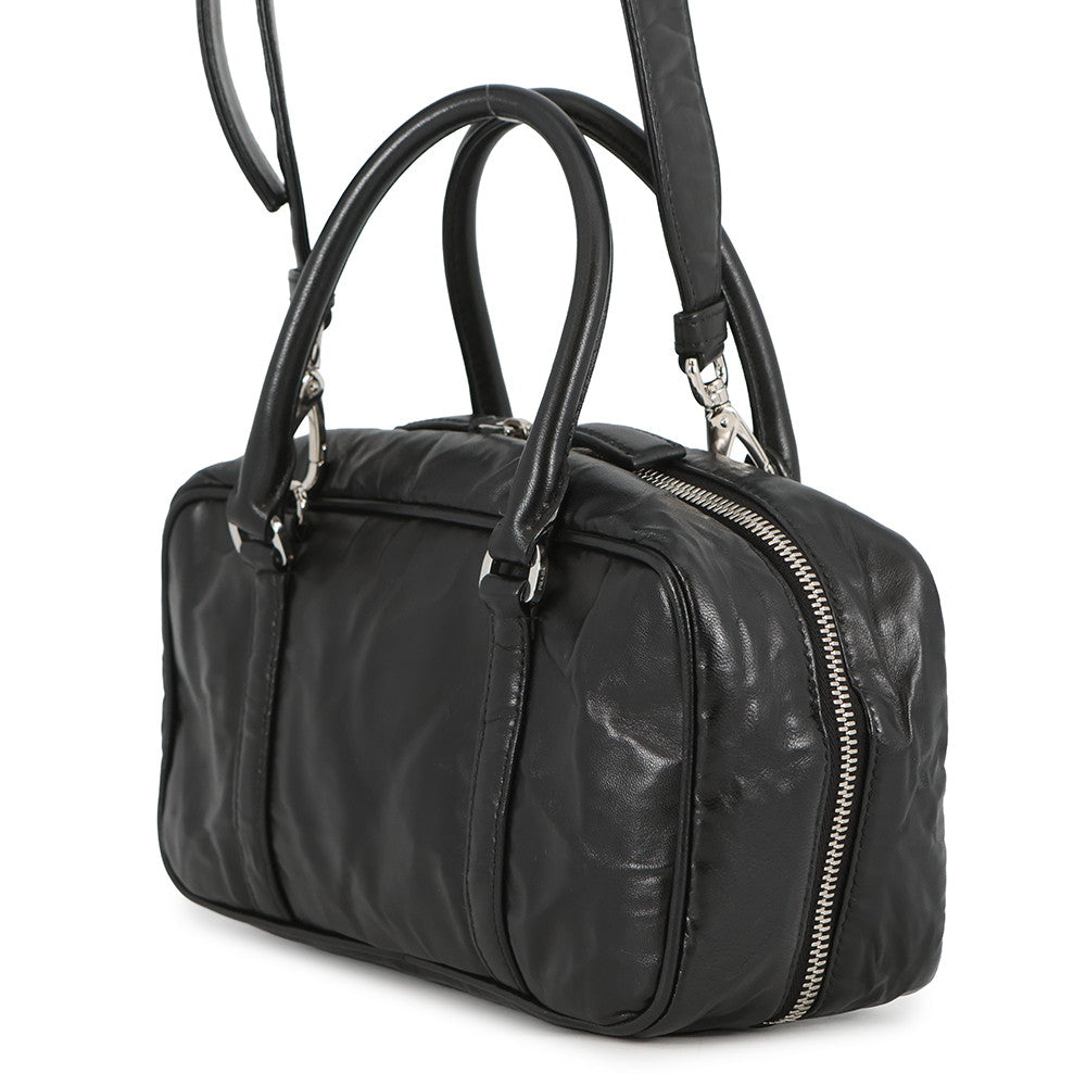 PRADA Re-edition Antique Handbag Black1BB098 Leather