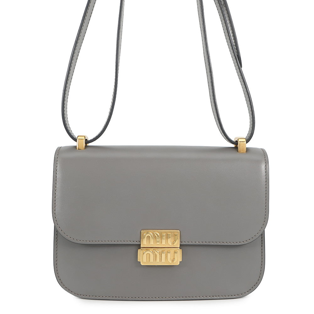 MIUMIU Shoulder Bag Gray5BD254 Leather