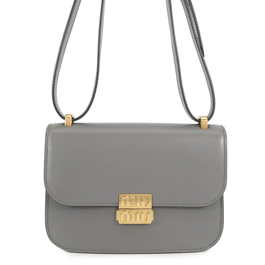 MIUMIU Shoulder Bag Gray5BD254 Leather