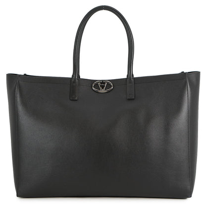 Valentino Garavani V Logo Shopping Tote Bag Black5Y0B0C93JHH Leather
