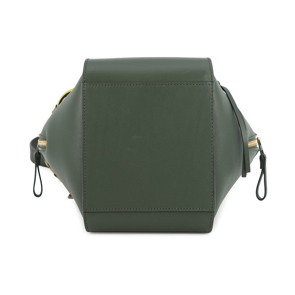 LOEWE hammock compact Green/YellowA538H13X02 Leather