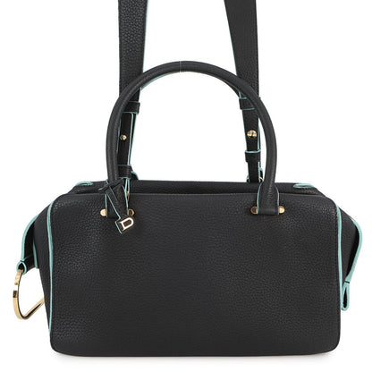 Delvaux Cool box Navy/Light Blue Leather Size MM