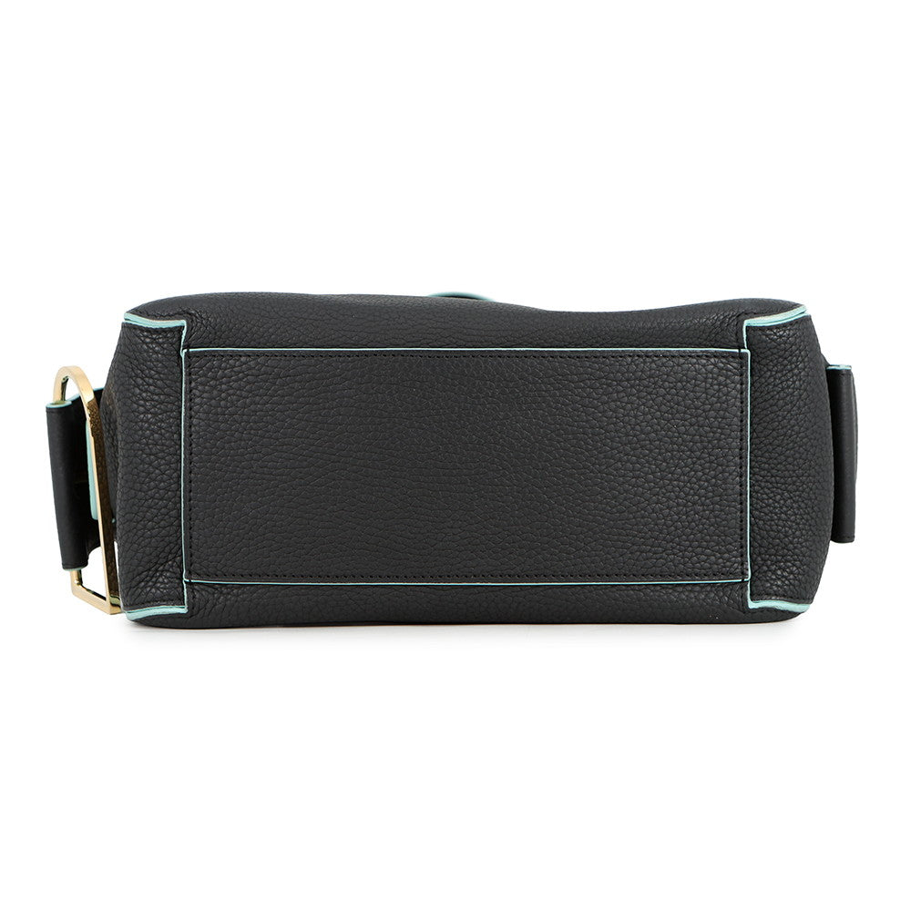 Delvaux Cool box Navy/Light Blue Leather Size MM