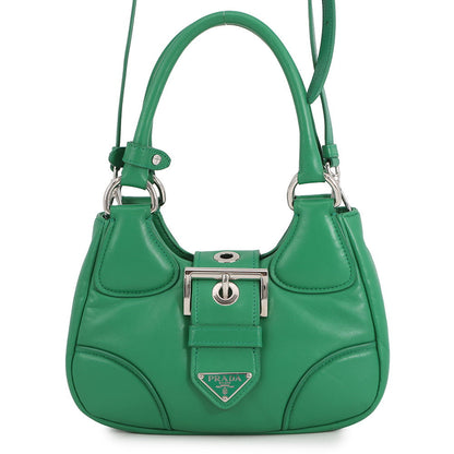 PRADA Re-Edition 2002 Moon Handbag Green1BA381 Padded Nappa Leather
