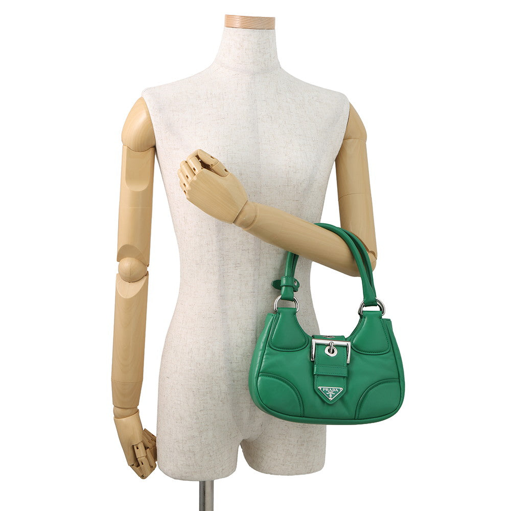 PRADA Re-Edition 2002 Moon Handbag Green1BA381 Padded Nappa Leather