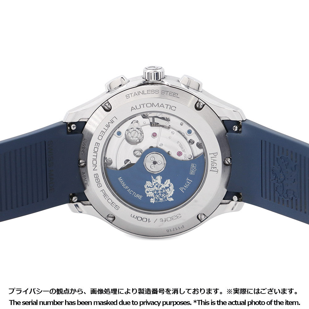 PIAGET Polo Chronograph Limited Edition 888 pieces W42mm Stainless Steel Rubber Silver DialG0A46013