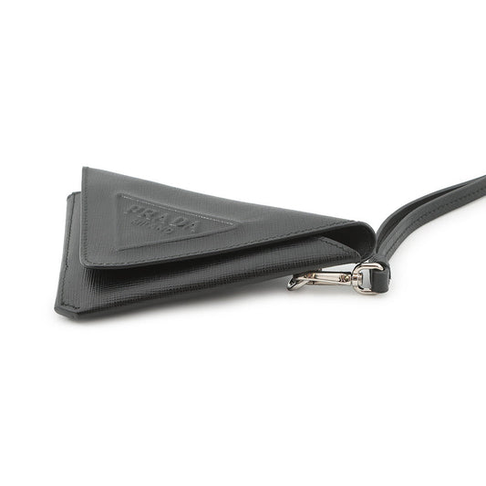 PRADA Triangle Pouch Neck Strap Black1TL445 Saffiano LeatherLeather